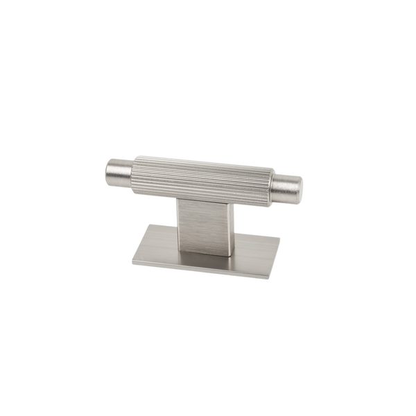 Momo Handles Momo Arpa T Knob and Backplate 70mm Dull Brushed Nickel