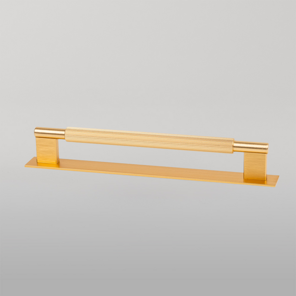 Momo Handles Momo Arpa D Handle and Backplate 192mm Brushed Dark Brass