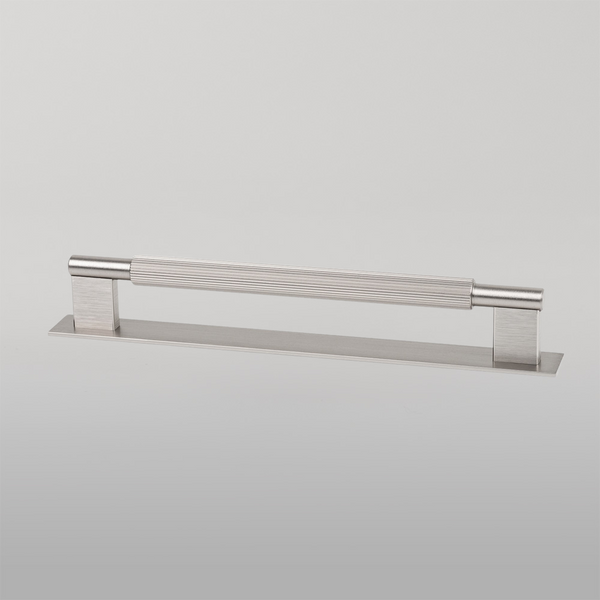 Momo Handles Momo Arpa D Handle and Backplate 192mm Dull Brushed Nickel