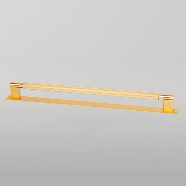 Momo Handles Momo Arpa D Handle and Backplate 320mm Brushed Dark Brass