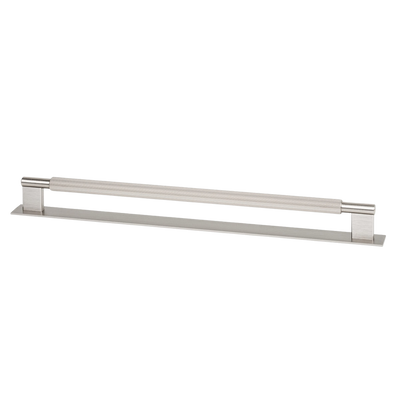 Momo Handles Momo Arpa D Handle and Backplate 320mm Dull Brushed Nickel