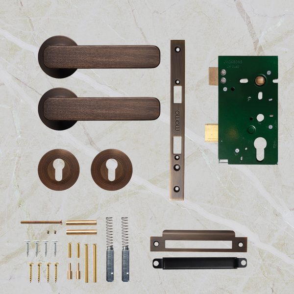 Momo Handles Aspen Solid Brass Lever Entrance Set Bronze