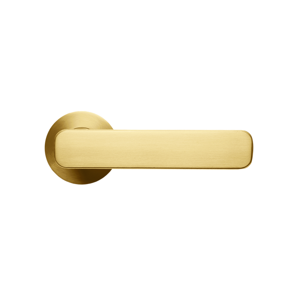 Momo Handles Aspen Solid Brass Lever Entrance Set Brushed Satin Brass