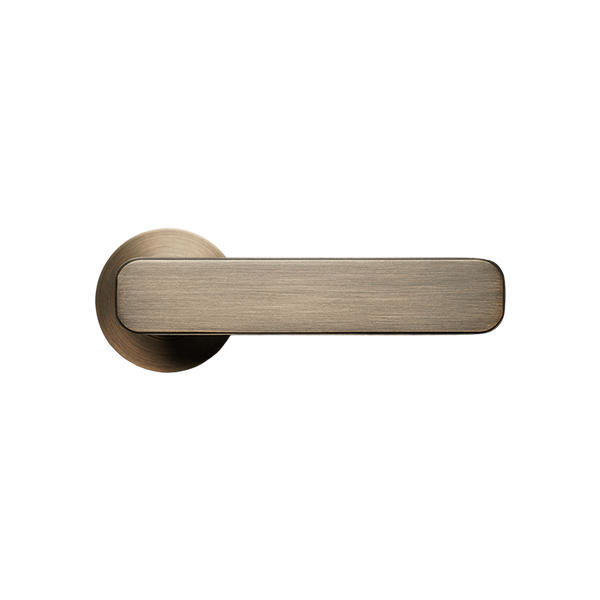 Momo Handles Aspen Solid Brass Tubular Latch Privacy Lever Set Dark Brushed Brass