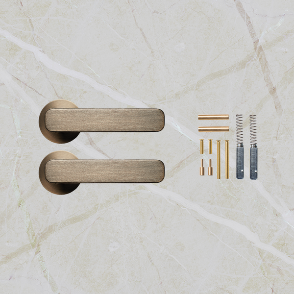 Momo Handles Aspen Lever Handle Set Dark Brushed Brass