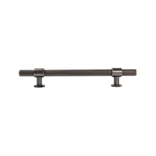 Momo Handles Belgravia Knurled Bar Pull Solid Brass 160mm Dark Bronze