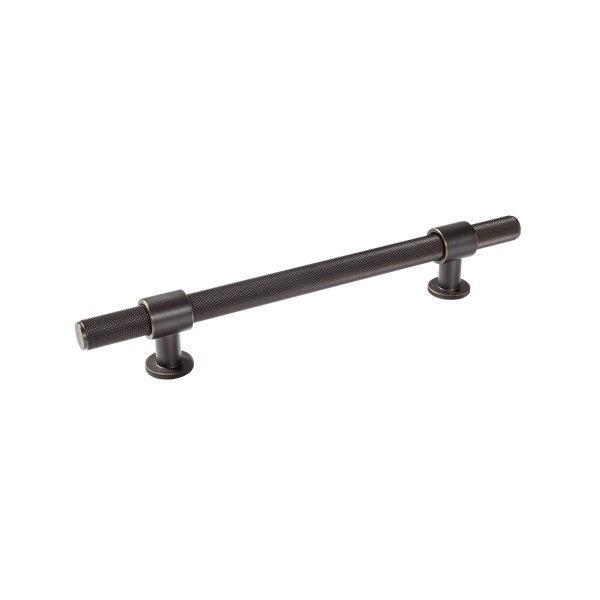 Momo Handles Belgravia Knurled Bar Pull Solid Brass 160mm Dark Bronze