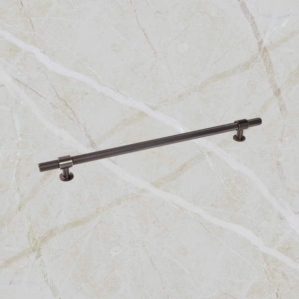 Momo Handles Belgravia Knurled Bar Pull Solid Brass 320mm Dark Bronze