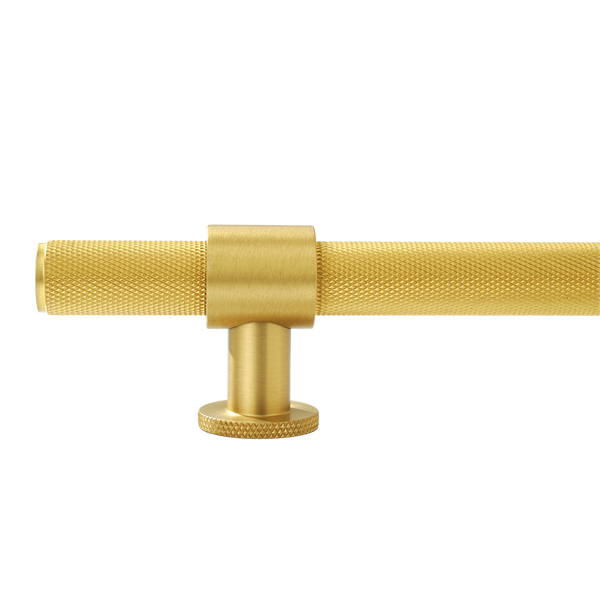 Momo Handles Belgravia Knurled Solid Brass Door Pull Handle Brushed Satin Brass