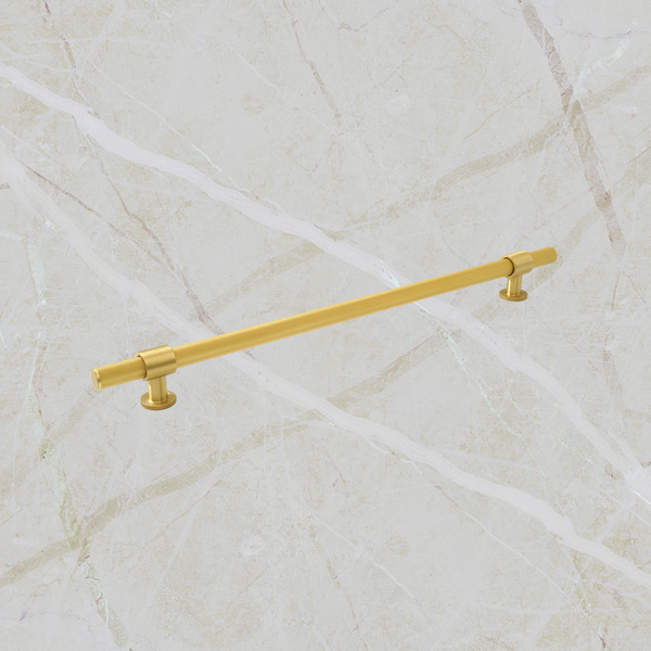 Momo Handles Belgravia Knurled Solid Brass Door Pull Handle Brushed Satin Brass