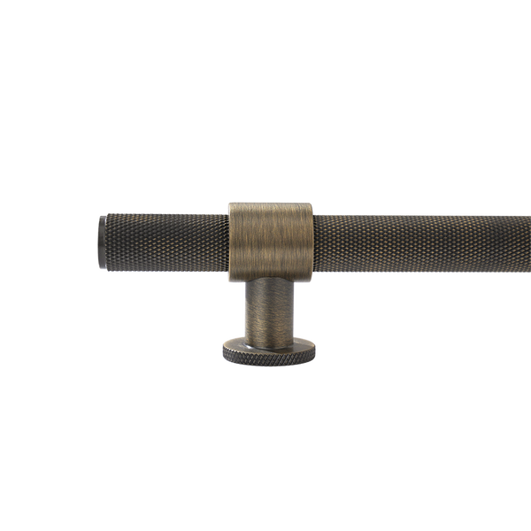 Momo Handles Belgravia Knurled Solid Brass Door Pull Handle Dark Brushed Brass