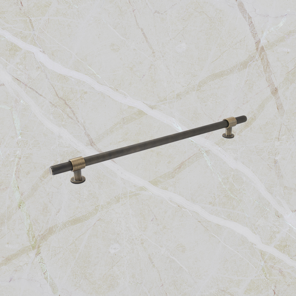 Momo Handles Belgravia Knurled Solid Brass Door Pull Handle Dark Brushed Brass