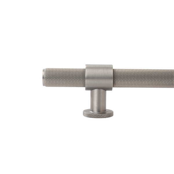 Momo Handles Belgravia Knurled Solid Brass Door Pull Handle Dull Brushed Nickel