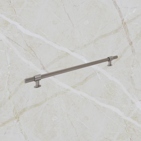 Momo Handles Belgravia Knurled Solid Brass Door Pull Handle Dull Brushed Nickel