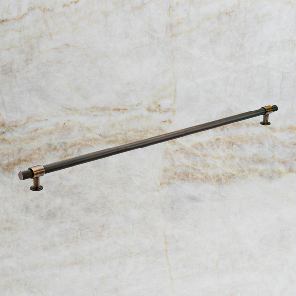 Momo Handles Belgravia Knurled Bar Pull Solid Brass 800mm Bronze