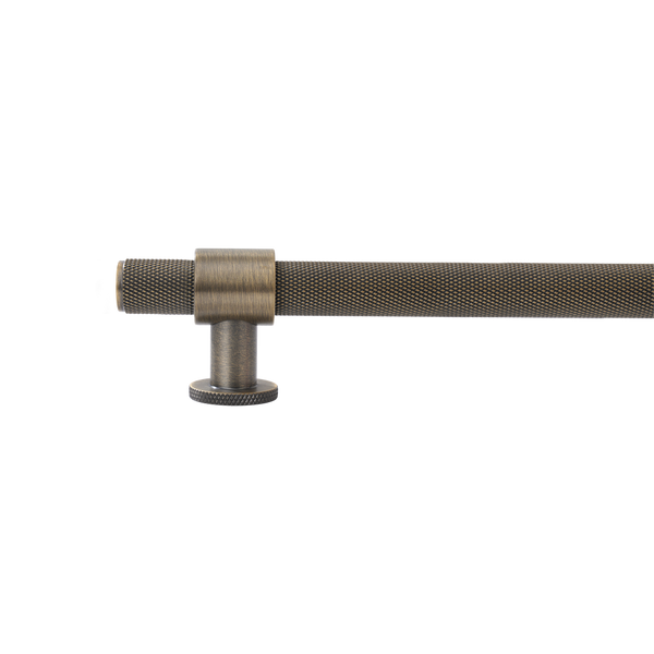 Momo Handles Belgravia Knurled Bar Pull Solid Brass 800mm Dark Brushed Brass