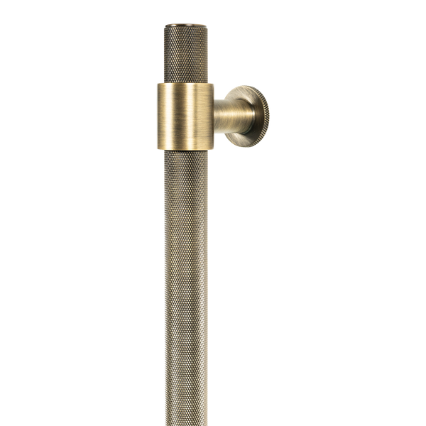 Momo Handles Belgravia Knurled Bar Pull Solid Brass 800mm Dark Brushed Brass
