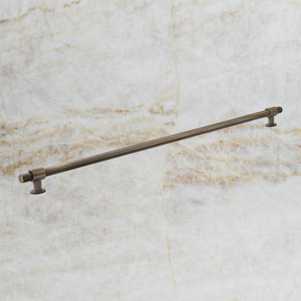 Momo Handles Belgravia Knurled Bar Pull Solid Brass 800mm Dark Brushed Brass