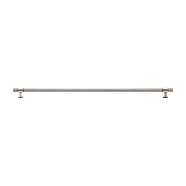 Momo Handles Belgravia Knurled Bar Pull Solid Brass 800mm Dull Brushed Nickel