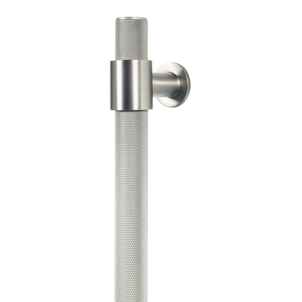 Momo Handles Belgravia Knurled Bar Pull Solid Brass 800mm Dull Brushed Nickel