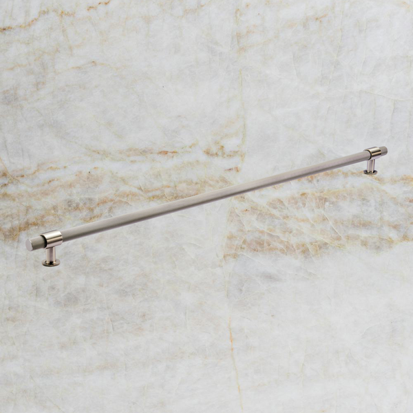 Momo Handles Belgravia Knurled Bar Pull Solid Brass 800mm Dull Brushed Nickel