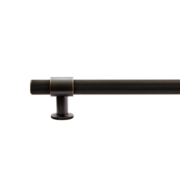 Momo Handles Belgravia Knurled Bar Pull Solid Brass 800mm Dark Bronze