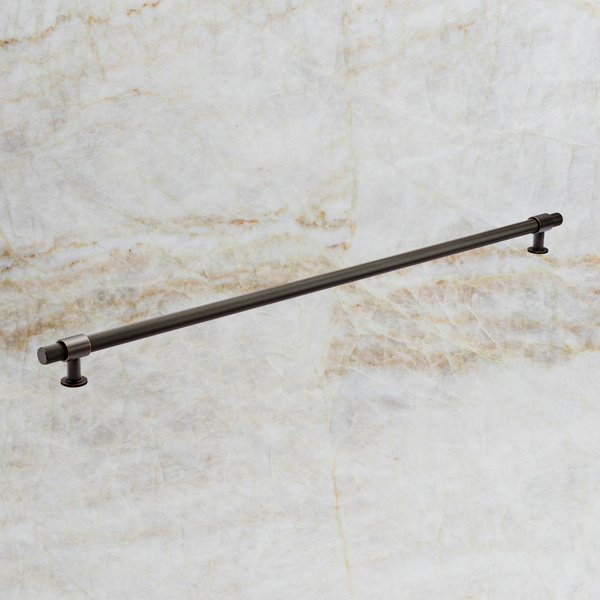 Momo Handles Belgravia Knurled Bar Pull Solid Brass 800mm Dark Bronze