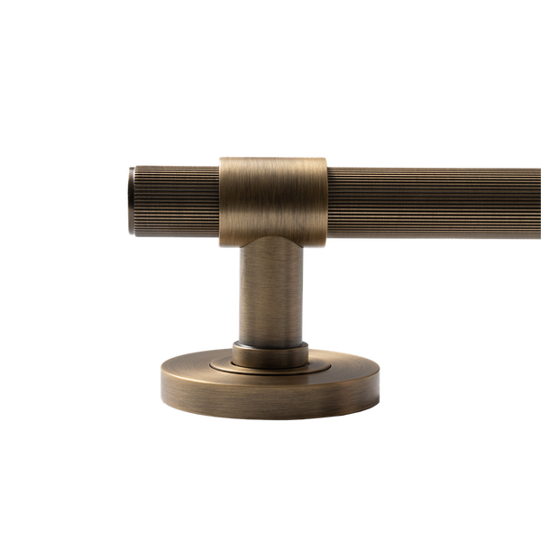 Momo Handles Belgravia Solid Brass Lined Lever Entrance Set Dark Brushed Brass