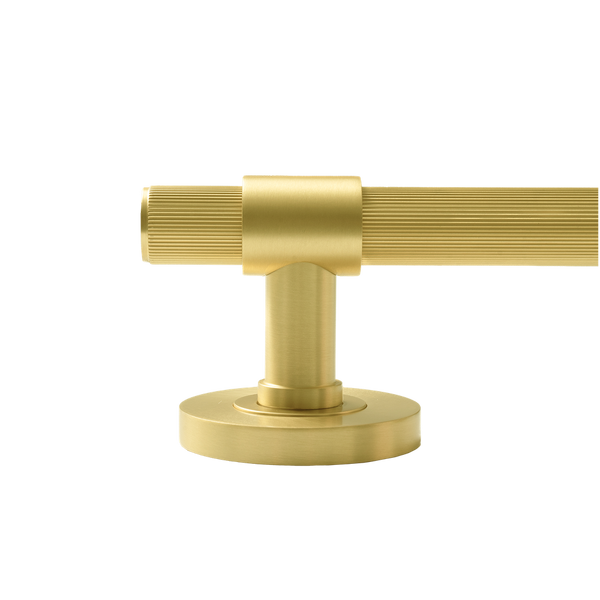 Momo Handles Belgravia Solid Brass Lined Tubular Latch Passage Lever Set Brushed Satin Brass