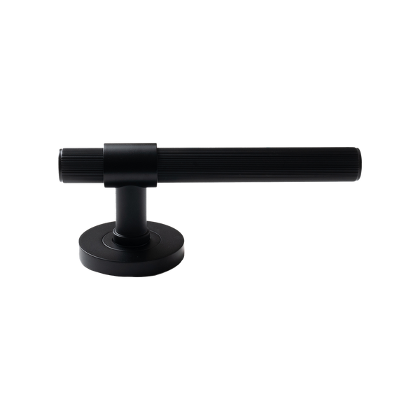Momo Handles Belgravia Solid Brass Lined Tubular Latch Passage Lever Set Matte Black