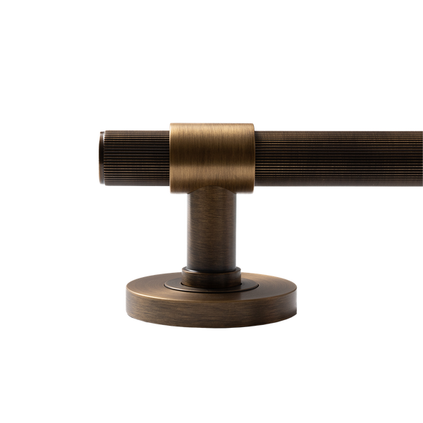 Momo Handles Belgravia Solid Brass Lined Tubular Latch Privacy Lever Set Bronze