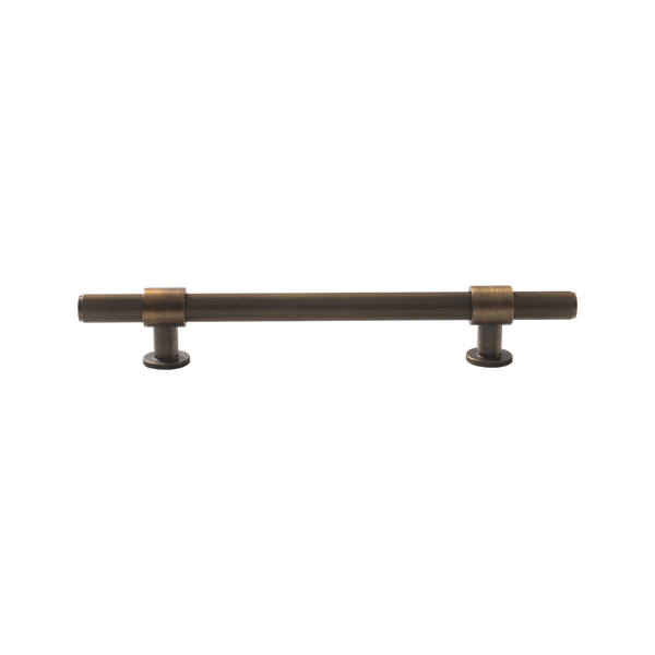 Momo Handles Belgravia Lined Bar Pull Solid Brass 160mm Bronze