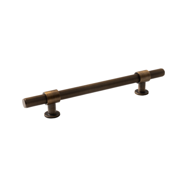 Momo Handles Belgravia Lined Bar Pull Solid Brass 160mm Bronze