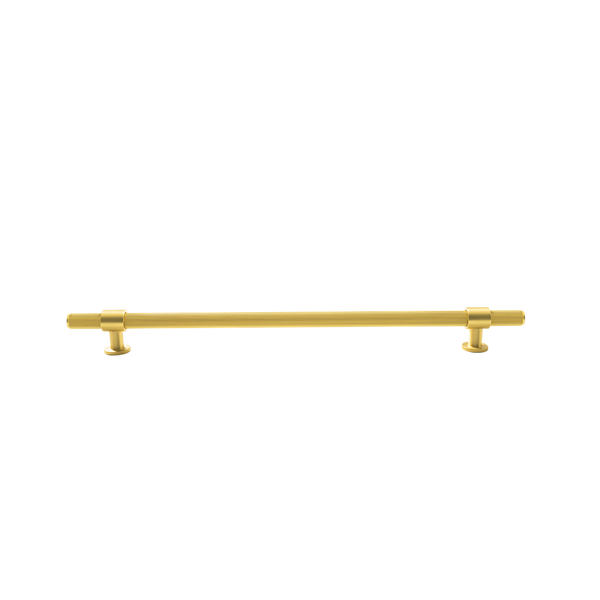 Momo Handles Belgravia Lined Bar Pull Solid Brass 320mm Brushed Satin Brass