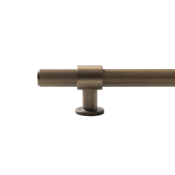 Momo Handles Belgravia Lined Bar Pull Solid Brass 320mm Dark Brushed Brass