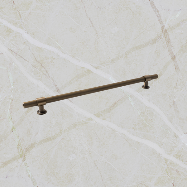 Momo Handles Belgravia Lined Bar Pull Solid Brass 320mm Dark Brushed Brass