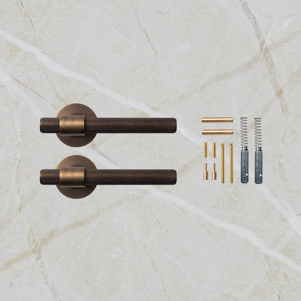 Momo Handles Belgravia Solid Brass Lined Lever Handle Set Bronze