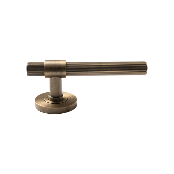Momo Handles Belgravia Solid Brass Lined Lever Handle Set Dark Brushed Brass