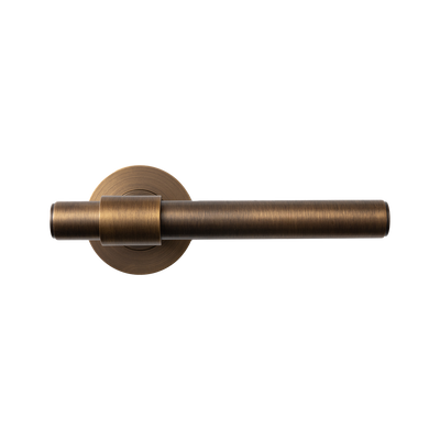 Momo Handles Belgravia Plain Solid Brass Mortice Lock Passage Lever Set Bronze