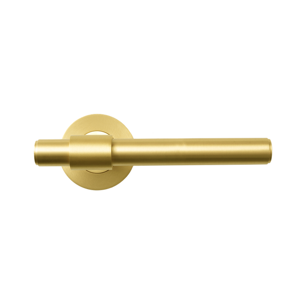 Momo Handles Belgravia Plain Solid Brass Mortice Lock Privacy Lever Set Brushed Satin Brass