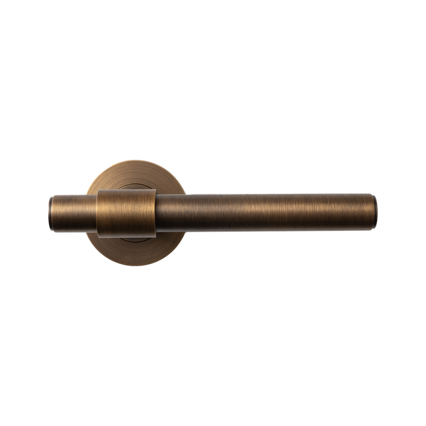 Momo Handles Belgravia Plain Solid Brass Tubular Latch Passage Lever Set Bronze