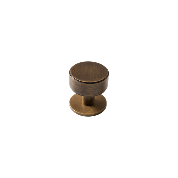 Momo Handles Belgravia Plain Round Knob Solid Brass 35mm Bronze