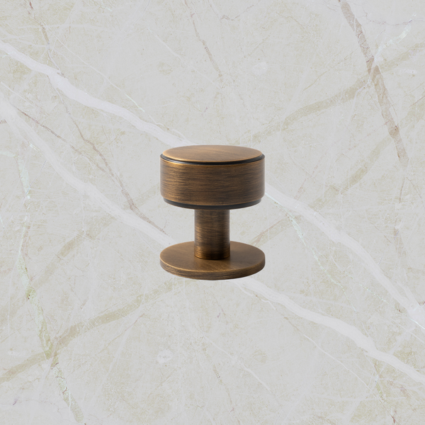 Momo Handles Belgravia Plain Round Knob Solid Brass 35mm Bronze