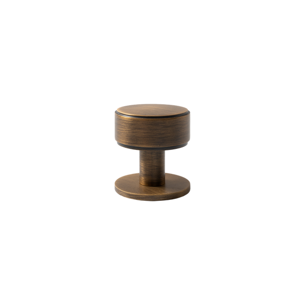 Momo Handles Belgravia Plain Round Knob Solid Brass 35mm Bronze