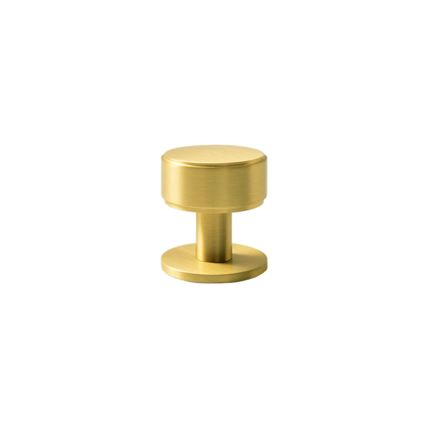 Momo Handles Belgravia Plain Round Knob Solid Brass 35mm Brushed Satin Brass