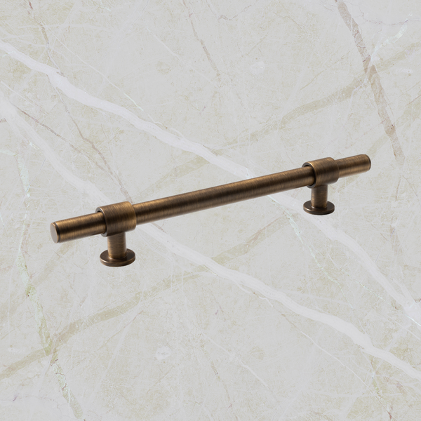 Momo Handles Belgravia Plain Bar Pull Solid Brass 160mm Bronze