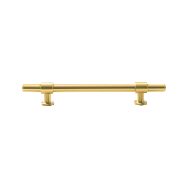 Momo Handles Belgravia Plain Bar Pull Solid Brass 160mm Brushed Satin Brass