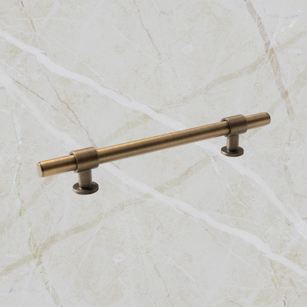 Momo Handles Belgravia Plain Bar Pull Solid Brass 160mm Dark Brushed Brass