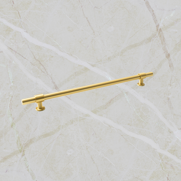 Momo Handles Belgravia Plain Bar Pull Solid Brass 320mm Brushed Satin Brass