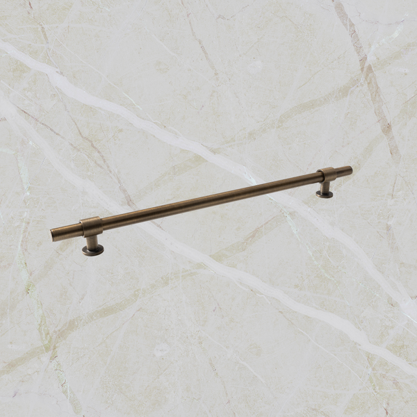 Momo Handles Belgravia Plain Bar Pull Solid Brass 320mm Dark Brushed Brass